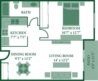  Floor Plan One Bedroom