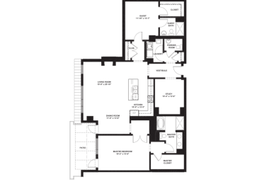  Floor Plan 2 Bed 2.5 Bath with Den