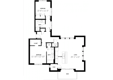  Floor Plan Washington Tower 2 Bedroom 12