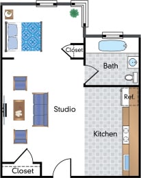  Floor Plan Renovated Studio 06 Tier