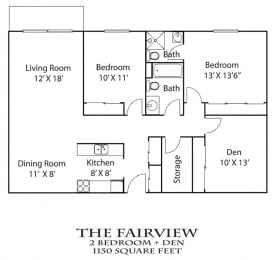  Floor Plan Fairview + Den - Renovated