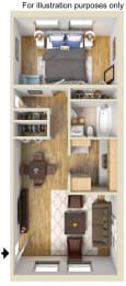 1 bed 1 bath at Coppermine Village Apartment, Bristol, CT, 06010