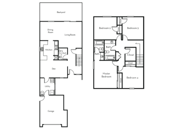 Model B floor plan.
