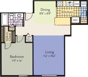 1 bed 1 bath at Laurel Oaks Apartments, Tampa, 33637