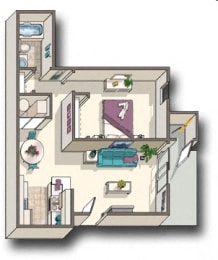 1 bed 1 bath at Silver Reef Apartments, Colorado