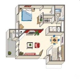 1 bed 1 bath B at Silver Reef Apartments, Lakewood, CO, 80228