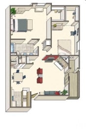 2 bed 1 bath B at Silver Reef Apartments, Lakewood