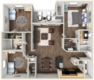 C1 Floor Plan at Sunrise Canyon, Universal City, 78148