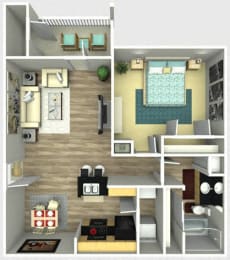 A2 Floor Plan at Sunrise Canyon, Universal City, Texas