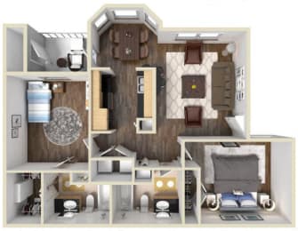 B1 Floor Plan at Sunrise Canyon, Texas