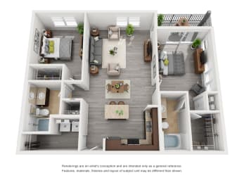 C1B Floor Plan at Glenwood Park Lofts, Atlanta