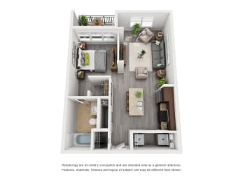S2 Floor Plan at Glenwood Park Lofts, Atlanta, GA, 30316