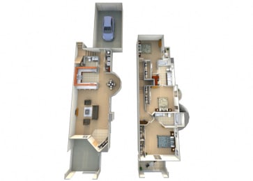 3 bedroom 2 bathroom  Torrada Floor Plan at Villa Faria Apartments, Fresno, CA