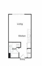 MultnomahVillage_FP_A1_Studio1b_439-459sf(5)