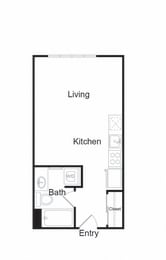 MultnomahVillage_FP_A1_Studio1b_439-459sf(9)