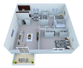 Updated_Carlton_Apartment_Two_bedroom at Lafayette Park Place, Detroit, MI, 48207
