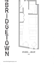 Bridgetown - Studio Floor Plan 6