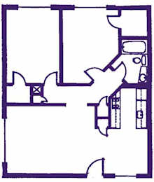  Floor Plan 2 Bedroom / 1 Bathroom