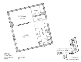 1 bed 1 bath I at Lofts at 629, Ohio