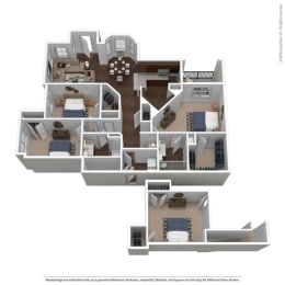 C1 Floor Plan at Avenues at Tuscan Lakes, Texas