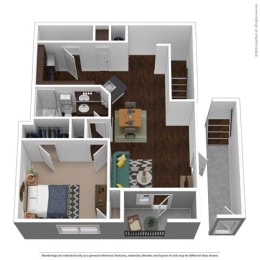 B1B9 Floor Plan at Waterstone at Cinco Ranch, Katy, TX