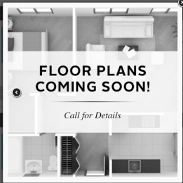 Studio 1 bathroom floor plan A at The Falls, Mission, Kansas