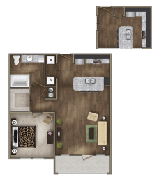 A3 Floor Plan at Imperial Lofts, Sugar Land, Texas