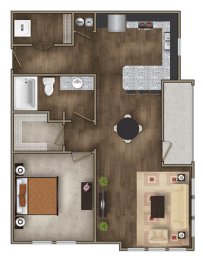 A4  Floor Plan at Imperial Lofts, Sugar Land