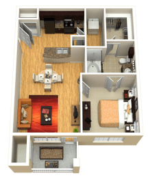 A1 Floor Plan at Discovery at Kingwood, Kingwood, TX
