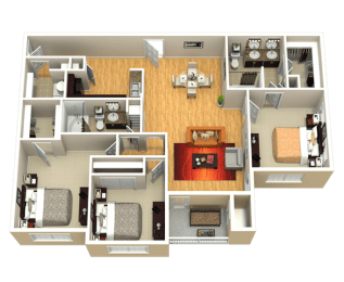 C1  Floor Plan at Discovery at Kingwood, Kingwood, TX