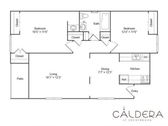  Floor Plan 2X1B