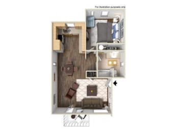  Floor Plan One Bedroom
