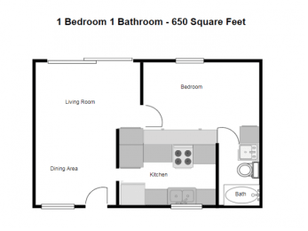  Floor Plan 1x1