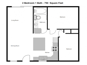  Floor Plan 2x1