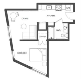  Floor Plan Corner/1bed