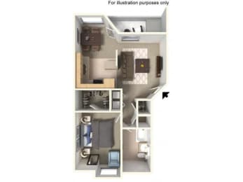  Floor Plan 1x1c -764