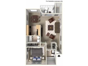  Floor Plan 1x1d -780