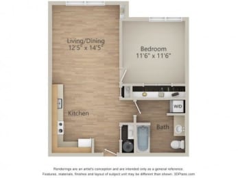  Floor Plan 1x1