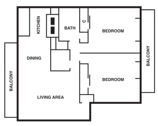  Floor Plan 2 bedroom