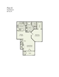 1 Bedroom Apartment Plan B