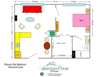 Deluxe Floor Plan at Savannah Court of Camilla, Georgia