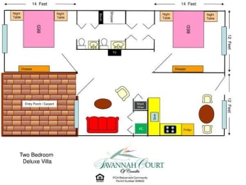 Deluxe Villa Floor Plan at Savannah Court of Camilla, Camilla, GA