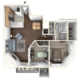 Atlanta Floor Plan at 1401 West Paces, Atlanta, 30327