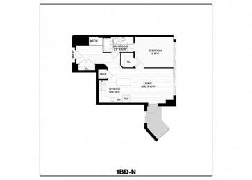  Floor Plan 1 Bed/1 Bath-N