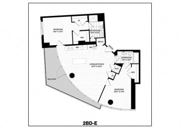  Floor Plan 2 Bed/2 Bath-E