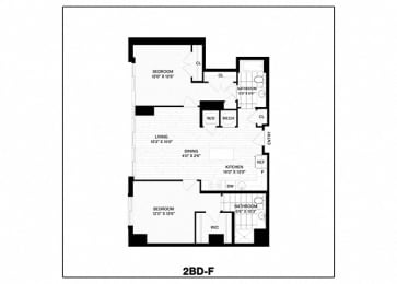  Floor Plan 2 Bed/2 Bath-F