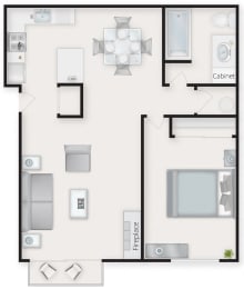  Floor Plan 1x1