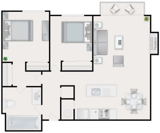  Floor Plan 2x1