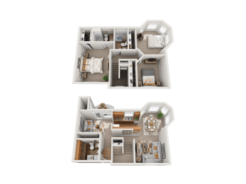3 Bed 2 Bath Floor Plan  at Quail Springs, Washington