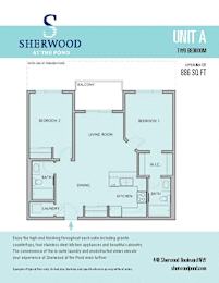  Floor Plan Two Bedroom + Two Bath